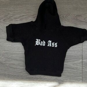Doggie Bad Ass thermal Hoodie in black 💙🐶